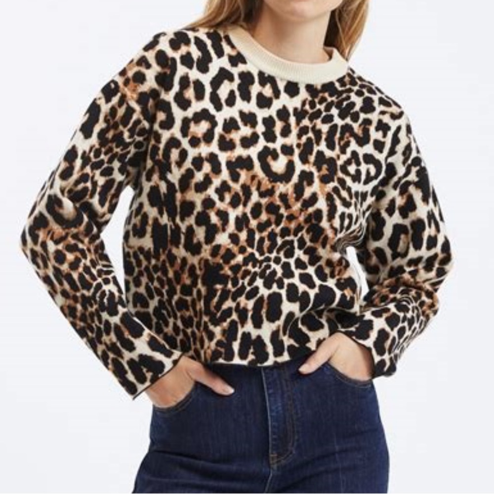 SUNCOO Leopard Print Sweater Size T2(medium) EXCELLENT CONDITION